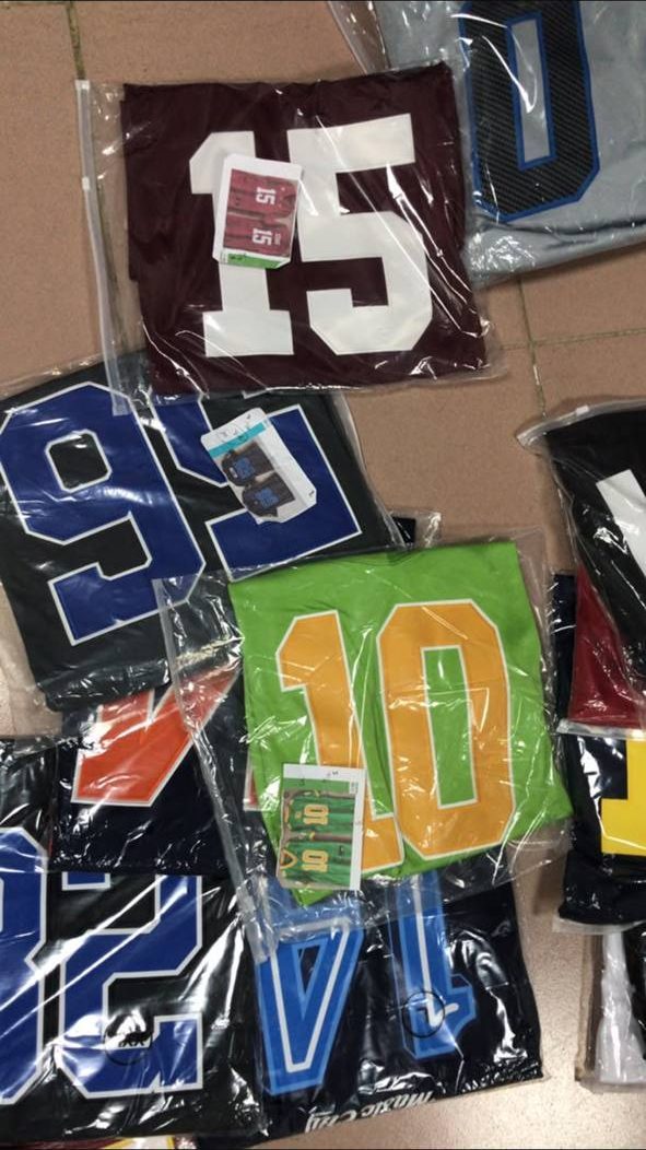 Cruxchristi warehouse: jerseys bagged and packed before shipping