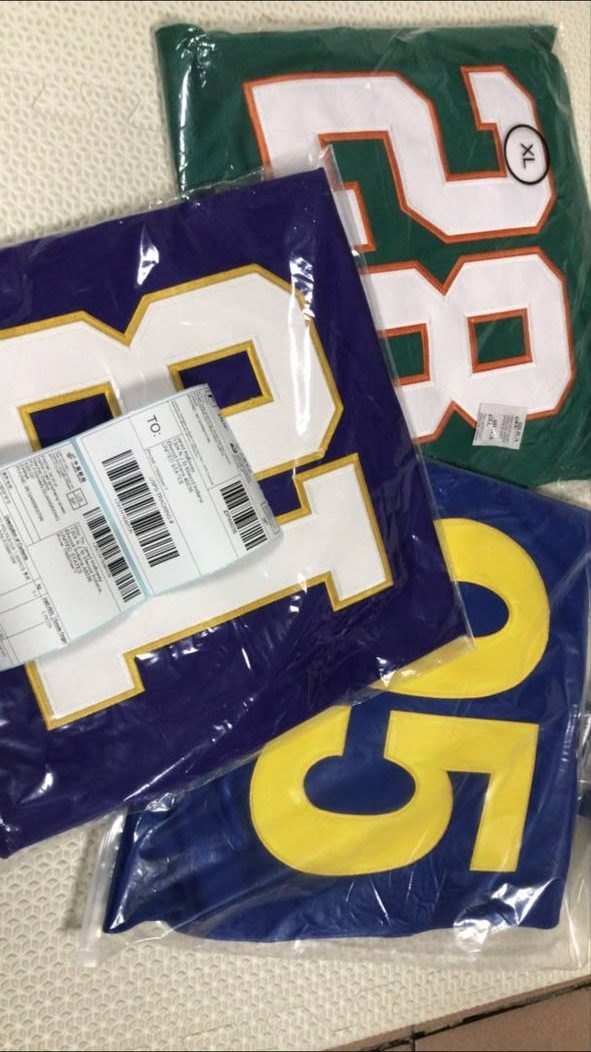 Cruxchristi warehouse: jerseys bagged and packed before shipping