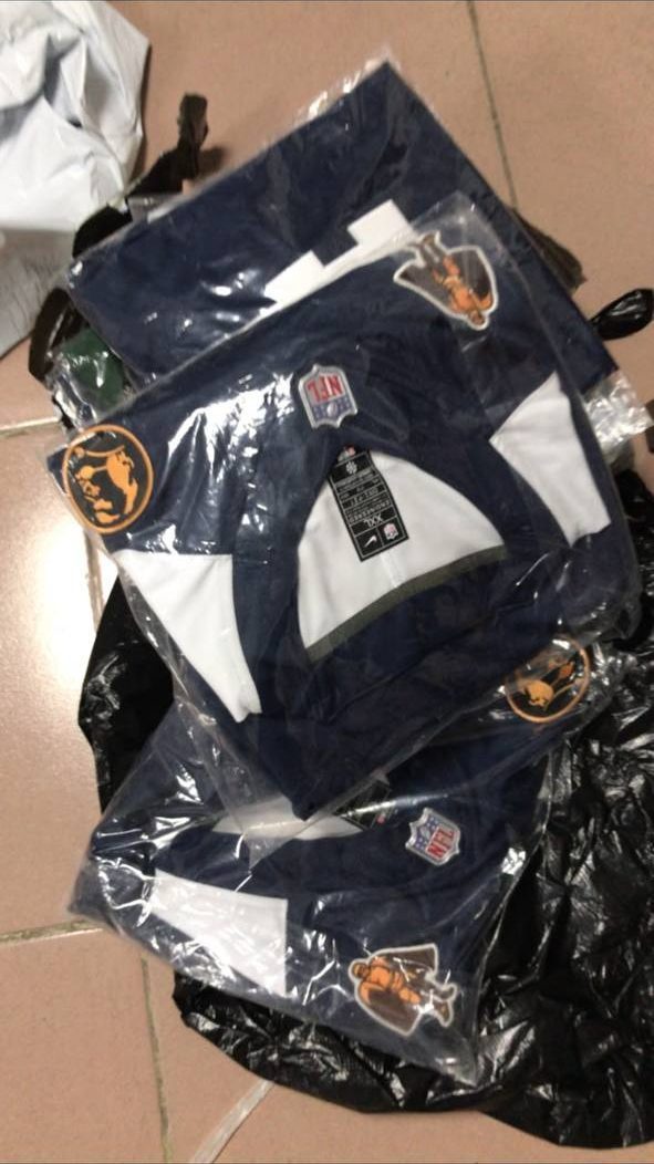Cruxchristi warehouse: jerseys bagged and packed before shipping