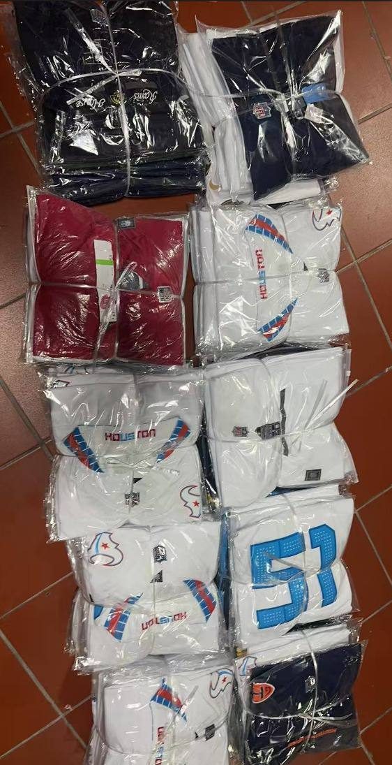Cruxchristi warehouse: jerseys bagged and packed before shipping