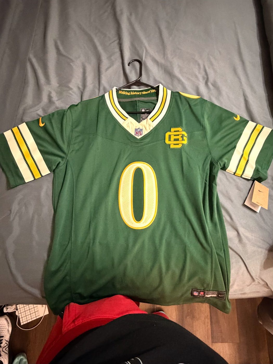 Photo sent by a Cruxchristi customer after their jersey arrived
